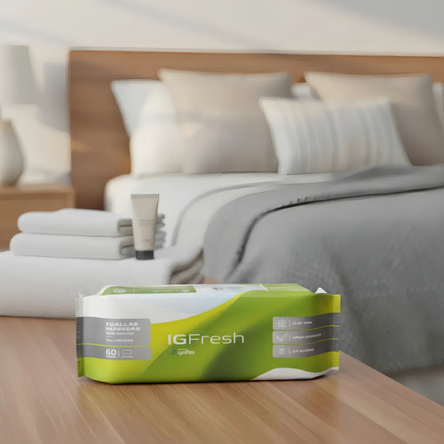 Imagen 4 de 4 de Toallitas Húmedas IG Fresh con Aloe Vera x 60 unidades