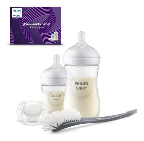 Imagen 6 de 7 de Set Baby Shower Avent Mamaderas, Chupete Y Cepillo Scd838/09