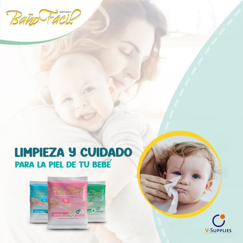 Imagen 6 de 6 de Paño Jabonoso Baño Facil con Aloe Vera x 10 unidades