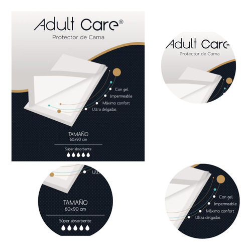 Imagen 3 de 3 de Zalea Descartable Adult Care Cubre Colchón X 10 Unidades