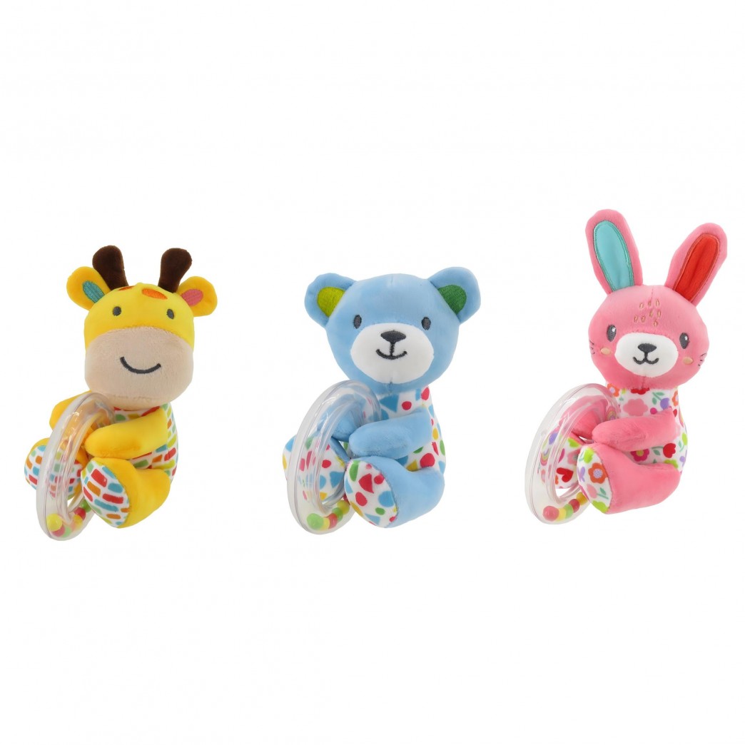 Imagen 3 de 4 de Sonajero Woody Toys 255150 Animalitos Peluche con Aro Transparente 13cm