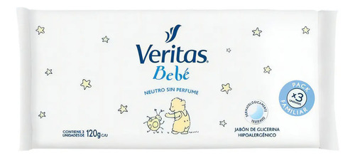 Imagen 1 de 2 de Jabón Veritas De Glicerina Para Bebes 120g Pack x3