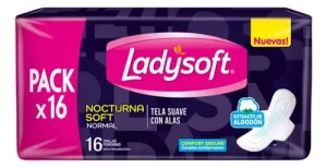 Miniatura 1 de 1 de Toallas Femeninas Ladysoft Nocturna Soft Normal 16 U