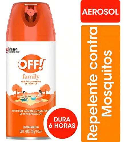 Imagen 1 de 6 de Repelente Mosquitos Off! Aero Camping 170ml