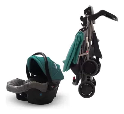 Imagen 4 de 5 de Cochecito Bebesit Travel System Con Huevito Eos Verde Color Verde