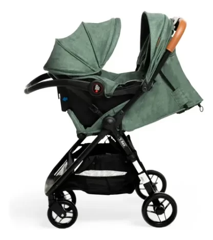Imagen 2 de 7 de Bebesit Cochecito Travel System T-flex Con Huevito Verde Negro