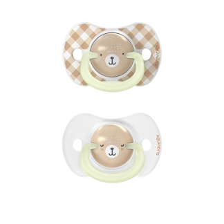 Chupete Fisiológico Suavinex Night & Day x2 con Anilla Luminiscente 0-6 Meses