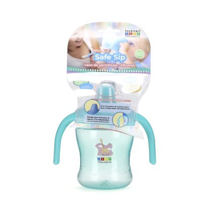 Imagen 6 de 11 de Vaso Entrenador Baby Innovation Safe Sip 210ml Antiderrame +8 Meses