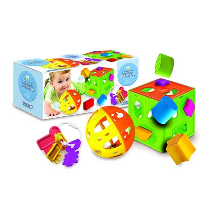 Imagen 1 de 1 de Set Didáctico Duravit 673 Cubo Formas Pelota Llaves Juguete Bebé