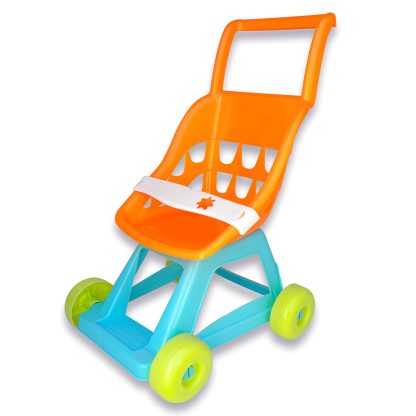 Imagen 1 de 1 de Cochecito de Muñecas Duravit Art 608 Naranja con Ruedas Amarillas