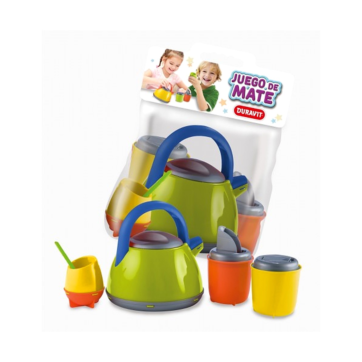 Imagen 1 de 4 de Set de Mate Duravit Art 618 Juego de Mate para Niños Verde y Naranja