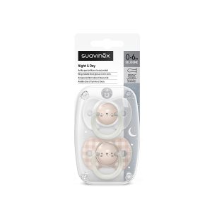 Miniatura 13 de 28 de Chupete Fisiológico Suavinex Night & Day x2 con Anilla Luminiscente 0-6 / 6-18 Meses