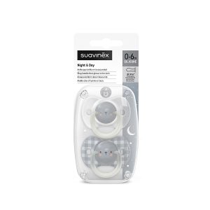 Miniatura 7 de 28 de Chupete Fisiológico Suavinex Night & Day x2 con Anilla Luminiscente 0-6 / 6-18 Meses