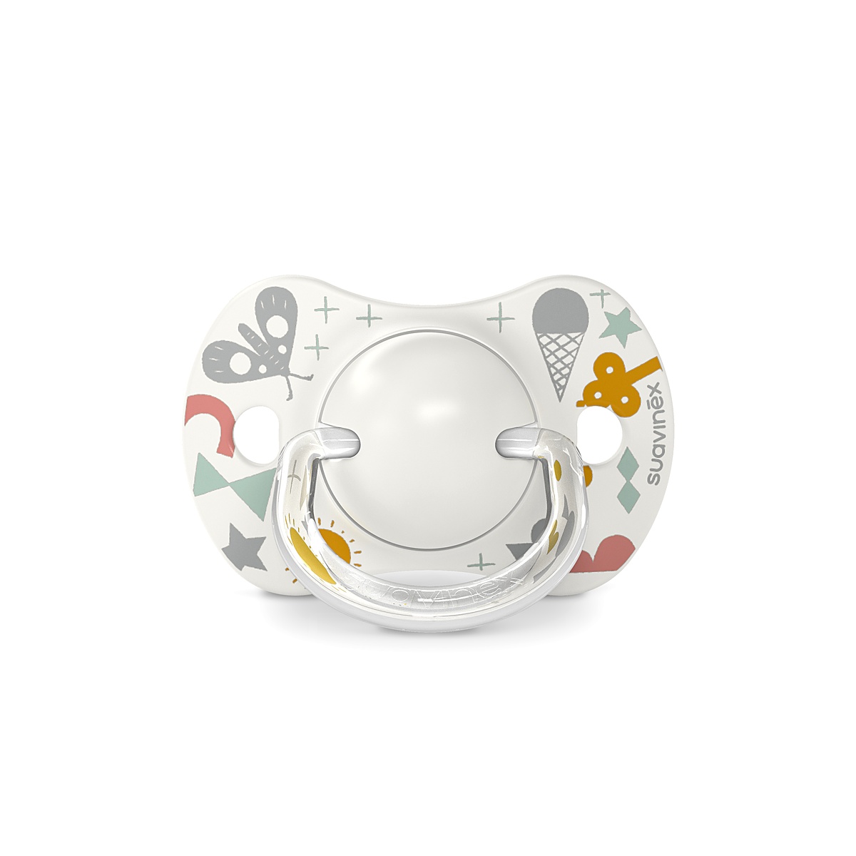 Imagen 1 de 12 de Chupete Suavinex Prints A Walk 2U +18 Meses Pack 2 Unidades Fisiológico