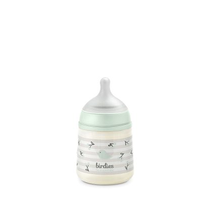 Imagen 8 de 12 de Mamadera Suavinex Prints Birdies 150ml PP Flujo Lento Recién Nacido