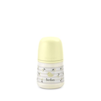 Imagen 12 de 12 de Mamadera Suavinex Prints Birdies 150ml PP Flujo Lento Recién Nacido