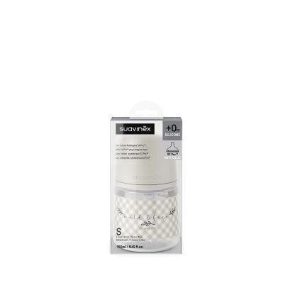 Imagen 3 de 3 de Mamadera Suavinex Prints Wild & Free 150ml Flujo Lento Recién Nacido