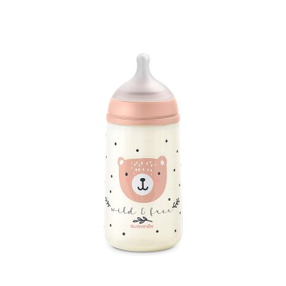 Imagen 9 de 12 de Mamadera Suavinex Prints Wild & Free 270ml Flujo Medio +3 Meses
