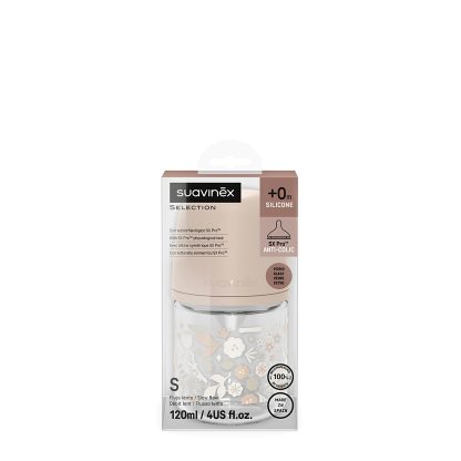 Imagen 2 de 12 de Mamadera Suavinex Wonderland Vidrio 120ml Flujo Lento 0m+