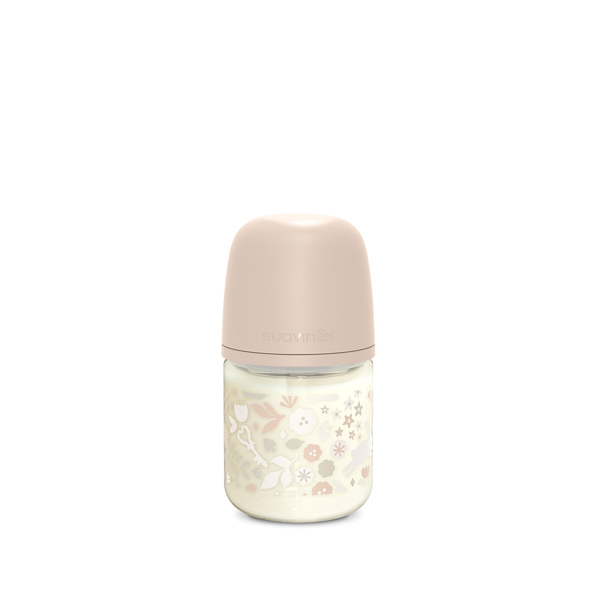 Imagen 4 de 12 de Mamadera Suavinex Wonderland Vidrio 120ml Flujo Lento 0m+