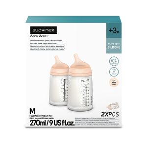 Miniatura 1 de 3 de Pack 2 Mamaderas Suavinex Zero.Zero 270ml