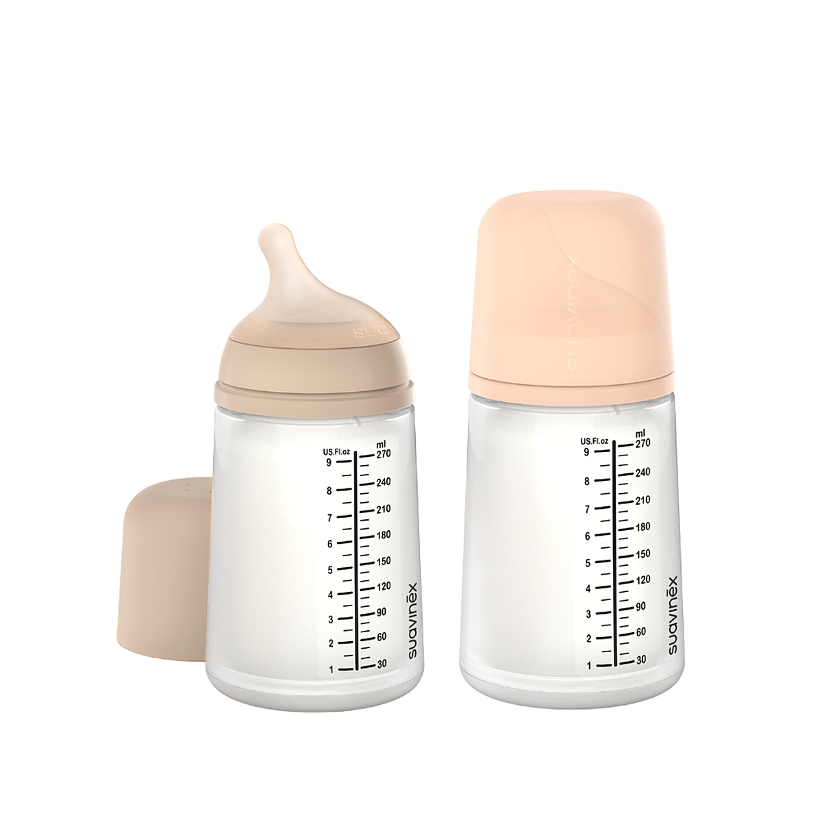 Imagen 1 de 7 de Mamadera Anticólicos Suavinex Zero.Zero 270ml Flujo Medio