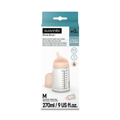 Imagen 5 de 7 de Mamadera Anticólicos Suavinex Zero.Zero 270ml Flujo Medio