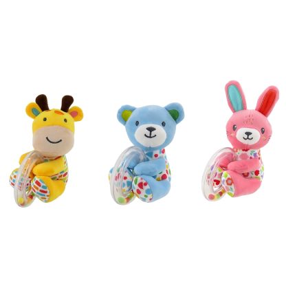 Imagen 4 de 4 de Sonajero Woody Toys 255150 Animalitos Peluche con Aro Transparente 13cm