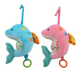 Cunero Delfín Woody Toys 110220 Peluche Sonajero para Cuna y Cochecito