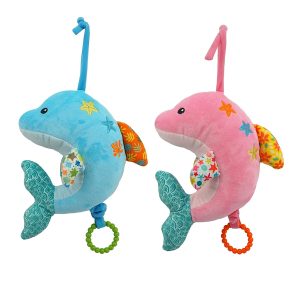 Miniatura 3 de 4 de Cunero Delfín Woody Toys 110220 Peluche Sonajero para Cuna y Cochecito