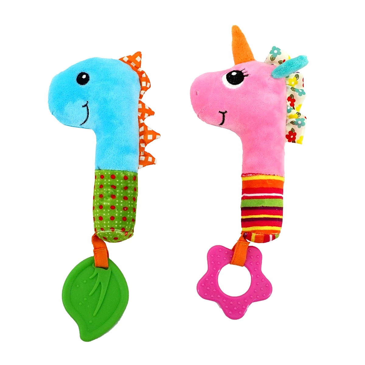 Imagen 4 de 4 de Sonajero Woody Toys con Chifle y Mordillo Dinosaurio Unicornio