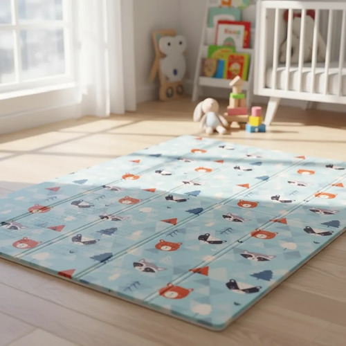 Imagen 1 de 7 de Alfombra Antigolpes Plegable Bebesit 6006 Celeste