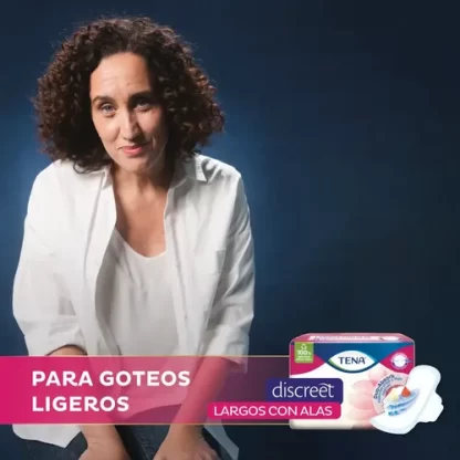 Imagen 6 de 6 de Protector Diario Tena Discreet Largo Con Alas X 15 Un