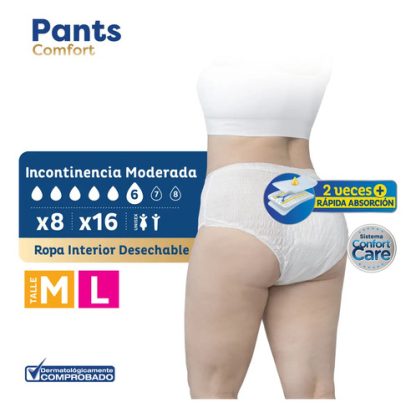 Imagen 4 de 6 de Ropa Interior Tena Pants Clásico Talle M X8 Unidades