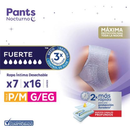 Imagen 3 de 5 de Tena Pants Nocturna Absorción Extrema P/m X7 Unidades