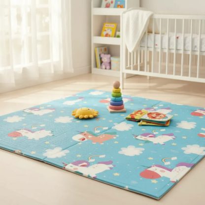 Imagen 2 de 11 de Alfombra Antigolpes Plegable Bebesit 6006 Blanca