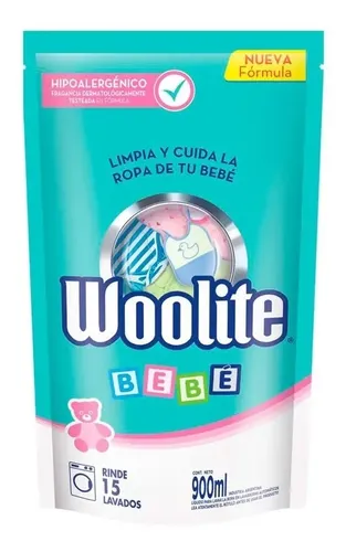 Imagen 3 de 3 de Jabón Líquido Woolite Bebé Matic Repuesto 900ml