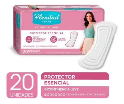 Imagen 2 de 3 de Plenitud Femme Protector Esencial X20. Incontinencia Leve