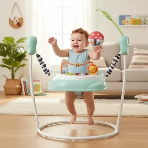 Miniatura 2 de 5 de Jumper Saltarin Para Bebé Cómodo Y Seguro Con Juguetes Love Celeste