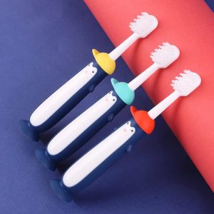 Miniatura 3 de 10 de Cepillo Dental Para Niños Cerda Suave Infantil Loopi 8727 Color Celeste
