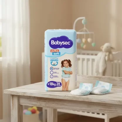 Imagen 3 de 3 de Pañales Babysec Ultra Soft XXXG x 28 unidades (+18 kg)