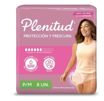 Imagen 4 de 4 de Pañales Para Adultos Plenitud Femme P/M x 8 unidades