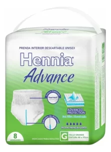 Miniatura 1 de 4 de Ropa Interior Descartable Hennia Advance Grande (G) x 8 unidades