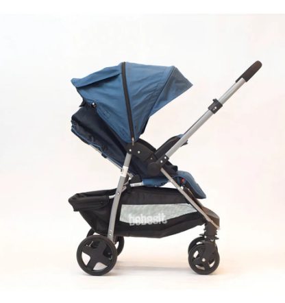 Imagen 7 de 7 de Cochecito Travel System Azul Con Manillar Rebatible