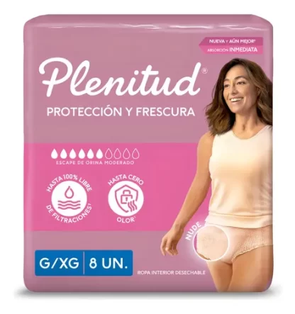 Imagen 1 de 1 de Pañales Para Adultos Plenitud Femme G/XG x 8 unidades