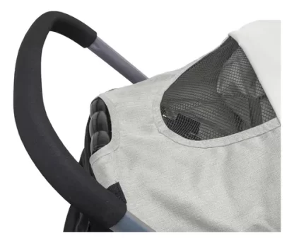 Imagen 4 de 7 de Cochecito Huevito Travel System Y Manillar Rebatible Bebesit Gris Claro