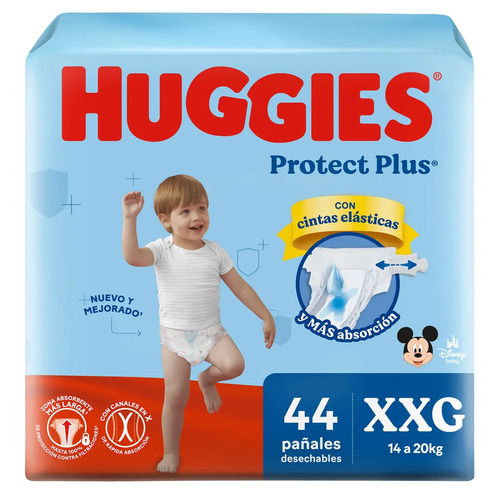 Imagen 1 de 5 de Pañales Huggies Protect Plus XXG x 44 unidades
