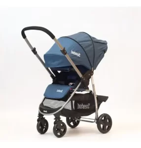 Miniatura 5 de 7 de Cochecito Travel System Azul Con Manillar Rebatible
