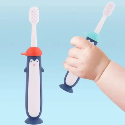 Imagen 5 de 10 de Cepillo Dental Para Niños Cerda Suave Infantil Loopi 8727 Color Celeste