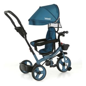 Miniatura 2 de 4 de Triciclo Bebesit azul 360° Joy con barra de empuje y luz